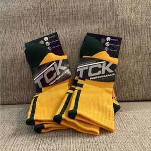 TCK Performance Yellow and Green Socks